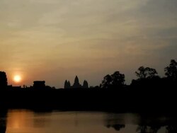 Angkor Wat Sunrise Time Lapse (1080 HD) Stock Footage