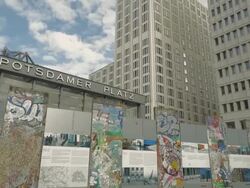 Berlin,Potsdamerplatz,,Berlin Wall,TU Stock Footage