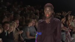 European flags and LGBT pride on Berlin catwalk as Anja Gockel shows Sping/Summer 2017 collection Instructional Video