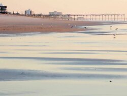 Wrightsville Beach morning on the North Carolina coast Stock Footage