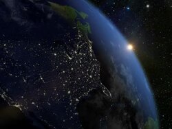 Planet Earth, Night To Day, fast animation Stock Footage