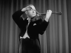 1951 Medium shot Jascha Heifetz playing violin during performance/ USA  Stock Footage