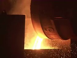 MS TD Work process of steel production / Bous, Saarland, Germany Stock Footage