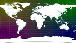 World map with connections and cities Stock Footage