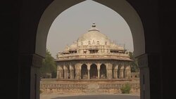 W/S STEADYCAM Humayun tomb Stock Footage