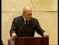 Olmert, Peres, Netanyahu during Knesset meeting, analyst News Clip