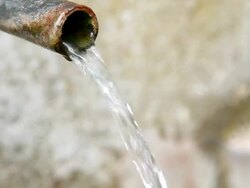 rusted water pipe Stock Footage