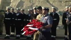Armistice Day 2015 - David Cameron and Theresa May lay wreath aboard HMS Bulwark in Malta News Clip