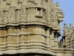 MS TD Shot of Jain temple / Haridwar, Uttarakhand, India Stock Footage