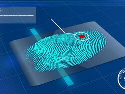 Biometric Fingerprint Scan Rejected Stock Footage