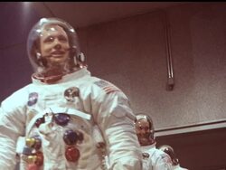 In one of their few joint public appearances, the crew of Apollo 11 spoke on the eve of the 40th anniversary of man's first landing on the moon.   But the astronauts aren't dwelling on their small lunar steps News Clip