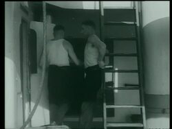 Crew on the SS Ionian (a British Steam freighter), 1939 Stock Footage