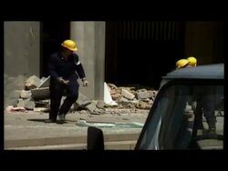 Stock Exchange Bomb Aftermath News Clip