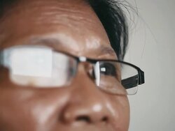 senior e-book reading Stock Footage