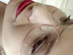 Young female scientist in high-tech glasses Stock Footage