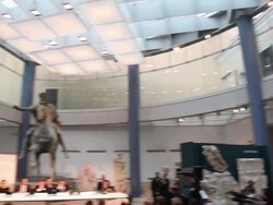 ATMOSPHERE - 'Fendi for Fountains' Press Conference at Campidoglio on January 28, 2013 in Rome, Italy. (Footage by WireImage Video/Getty Images) Stock Footage