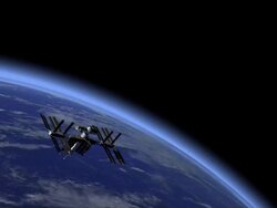 Space station and earth Stock Footage