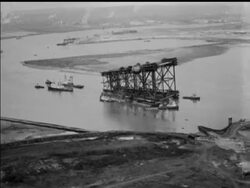 ""BRITANNIA"" VISITS OIL RIGS News Clip