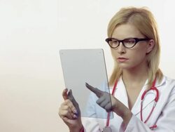Scientists working in a chemical laboratory Stock Footage