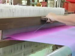 Silk weaving Stock Footage