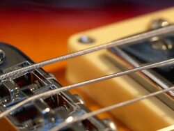 playing Electric guitar chords solo close-up Stock Footage