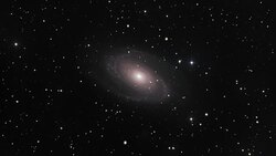 Space travel towards the M81 Galaxy Stock Footage