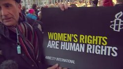 Vox Pop Protester at Women's March London News Clip