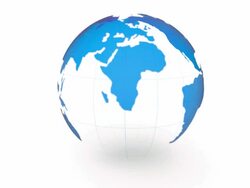 Blue globe Stock Footage