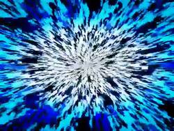 INFINITE HUMAN SHAPES COMING/GOING. ENDLESS BLUE SPACE (seamless loopable) Stock Footage