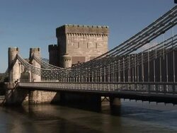 Suspension Bridge 1 Stock Footage