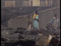 Aerials of second volcano + Goma aid Instructional Video