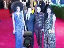 Solange Knowles (L) at "PUNK: Chaos To Couture" Costume Institute Gala Stock Footage