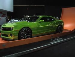 2012 Chevrolet Camaro on Hot Wheels track Stock Footage