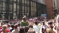 FIFA US Women's Soccer Ticker Tape Parade NYC 2015 Stock Footage