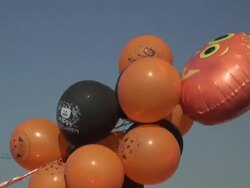 (HD1080i) Halloween Balloons 2 Stock Footage