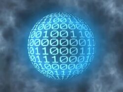 Blue Binary Code Globe Stock Footage