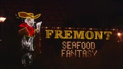 Neon lights flash on a digital sign on Fremont Street in Las Vegas. Stock Footage