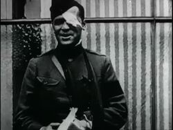 Floyd Gibbons on his way home from war Stock Footage