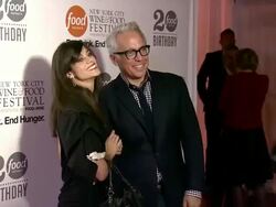 Margret Zakarian and Geoffrey Zakarian at Food Network's 20th Birthday Stock Footage