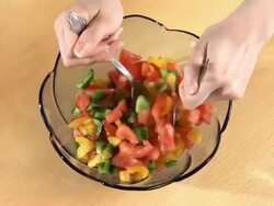 HD: Mixing The Salad Stock Footage