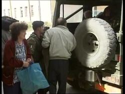 YUGOSLAVIA: KOSOVO: K-FOR TROOPS PROTECT SERB FAMILY News Clip