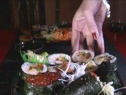 Sushi dinner Stock Footage