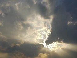 Sun in dramatic sky Stock Footage