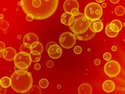 Bubble on orange Stock Footage