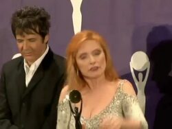 21st Annual Rock and Roll Hall of Fame Induction Ceremony press room Stock Footage