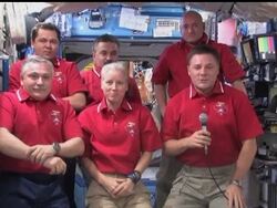 NASA celebrated 10 years of continuous human presence at the International Space Station on Tuesday while readying shuttle Discovery for one last trip into orbit. Liftoff is set for Wednesday afternoon. News Clip