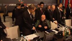 Medvedev arrive; bilats, roundtable, Karzai meets Ban, Rasmussen News Clip