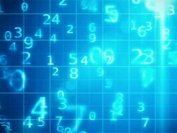 Flying numbers Stock Footage