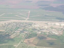 WS AERIAL ZI View of Altus Air force Base / Oklahoma, United States Stock Footage