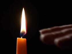 HD: Touching The Fire With Hand Stock Footage